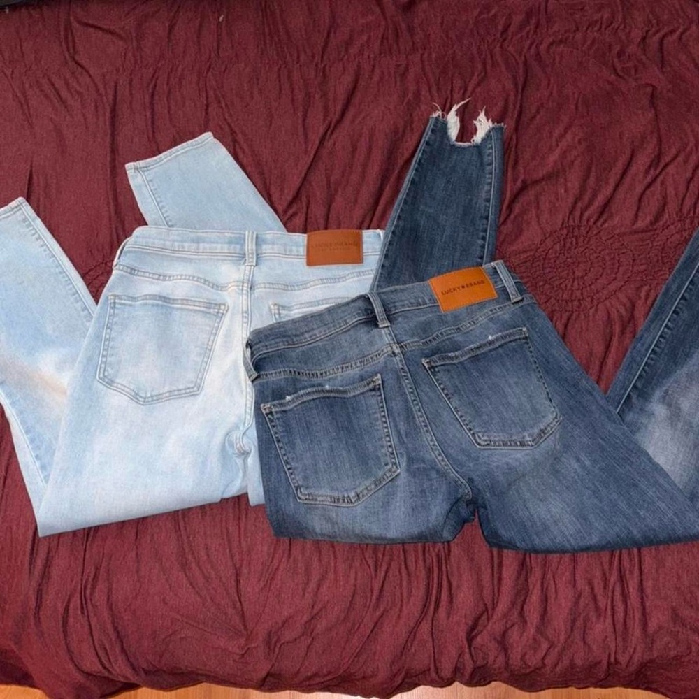 Lucky brand jeans bundle - Ava mid rise skinny raw hem + skinny light wash jeans
